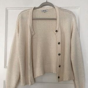 Madewell knit cardigan. Off-white/cream color